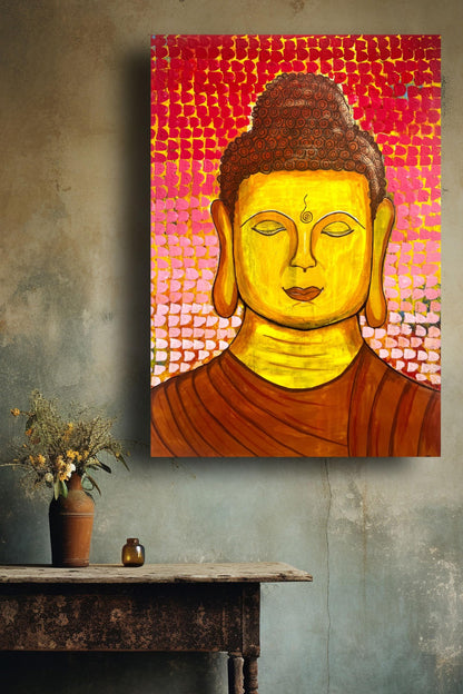 Art to Doors | Budha | Artist Dr Namrata Sharma | Vertical | Art Print | Home Decor | Wall Decor | Gift Items | Wall Art