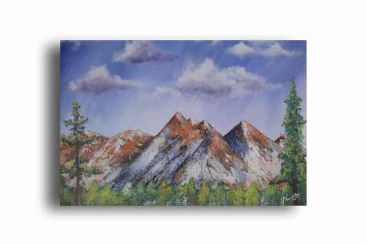 Art to Doors | Mountain Panaroma | Artist Nandita Venkatraman | Horizontal | Art Print | Home Decor | Wall Decor | Gift Items | Wall Art