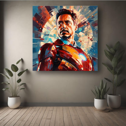 Art to Doors Iron Man: Dynamic Superhero Illustration Canvas Prints