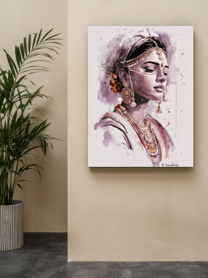 Art to Doors | Beautiful Indian Woman | Artist Riika Kandhola | Vertical | Art Print | Home Decor | Wall Decor | Gifts for Women | Gifts for Men | Gift Items | Wall Art