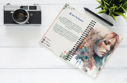 Art to Doors | Womanhood | Spiral Notebooks | A5 Size Paper | 120 Pages | 70 GSM Paper | Attractive Cover Designs