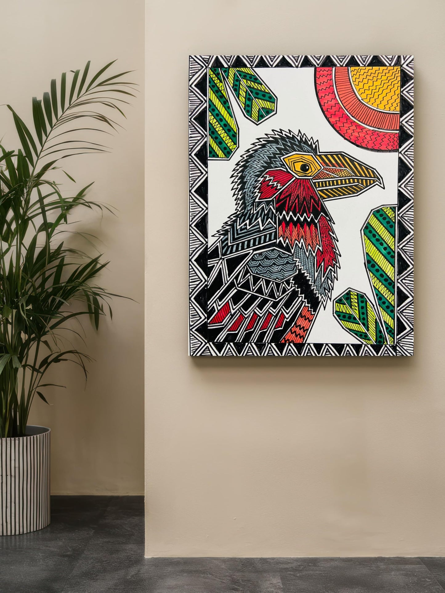 Art to Doors | Bearded Barbet | Artist Puja Kumari | Vertical | Art Print | Home Decor | Wall Decor | Gifts for Women | Gifts for Men | Gift Items | Wall Art