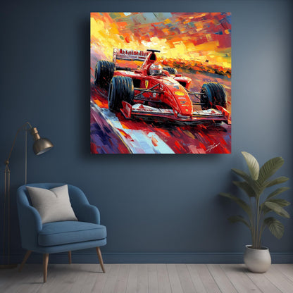 Art to Doors | High-Speed F1 Gear Art | Square | Art Print | Home Decor | Wall Decor | Gifts for Women | Gifts for Men | Gift Items | Wall Art (Canvas Frame, 12x12 Inch)