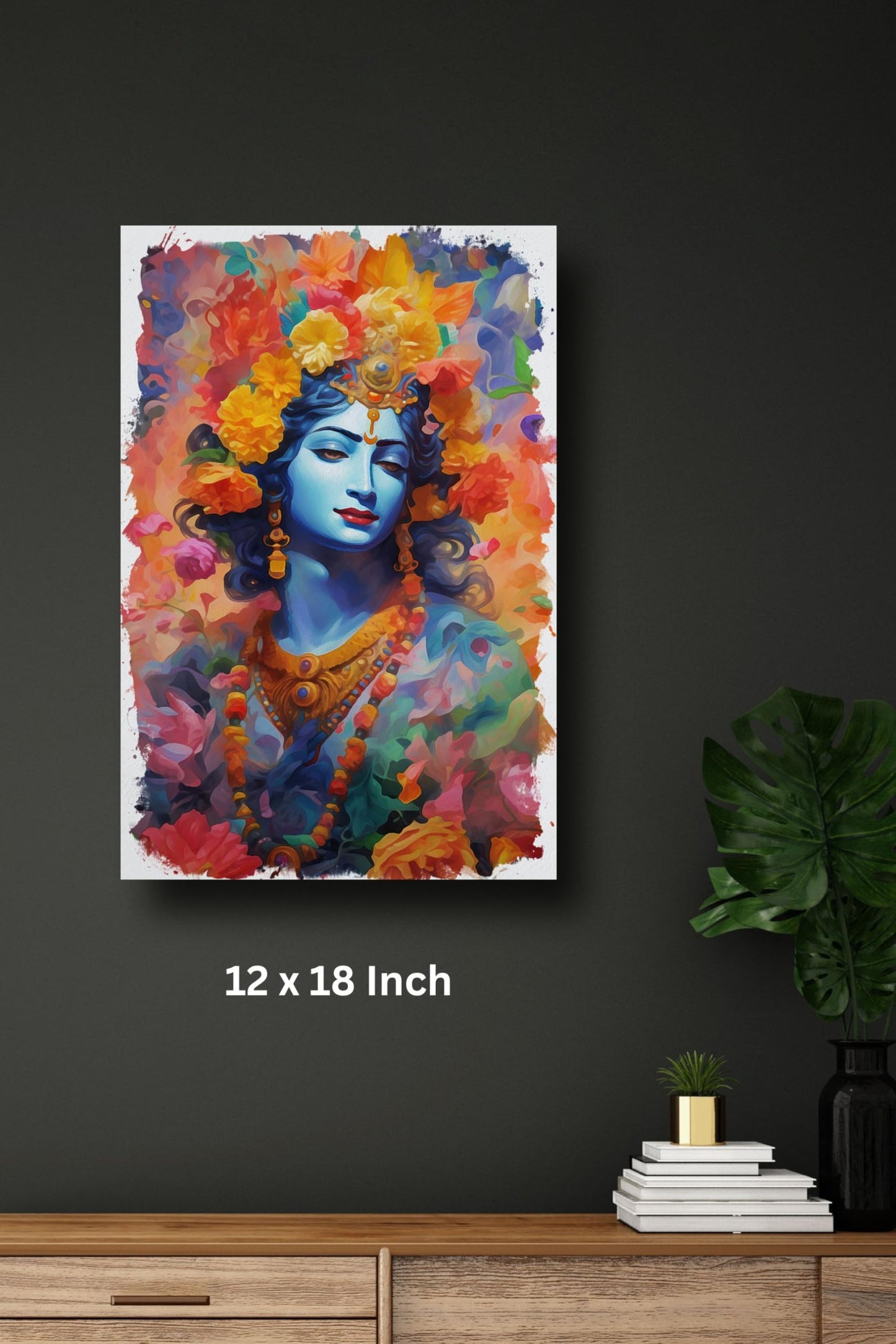 Art to Doors | Lord Krishna | Artist Bindu Kamboj | Vertical | Art Print | Home Decor | Wall Decor | Gifts for Women | Gifts for Men | Gift Items | Wall Art