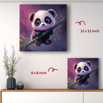 Art to Doors | Adorable Panda Art | Square | Art Print | Home Decor | Wall Decor | Gifts for Women | Gifts for Men | Gift Items | Wall Art