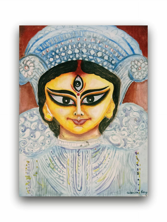 Art to Doors | Maa Durga | Artist Susmita Roy | Vertical | Art Print | Home Decor | Wall Decor | Gift Items | Wall Art