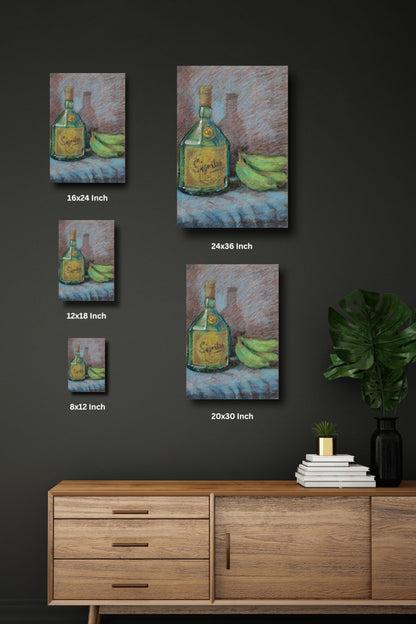 Green Still Life Art | Artist Vikram Wadkar | Art Print | Personalized Gift For Anniversary, Birthday, Wedding, Home Decor | Wall Frames For Home Office Study Room Decor