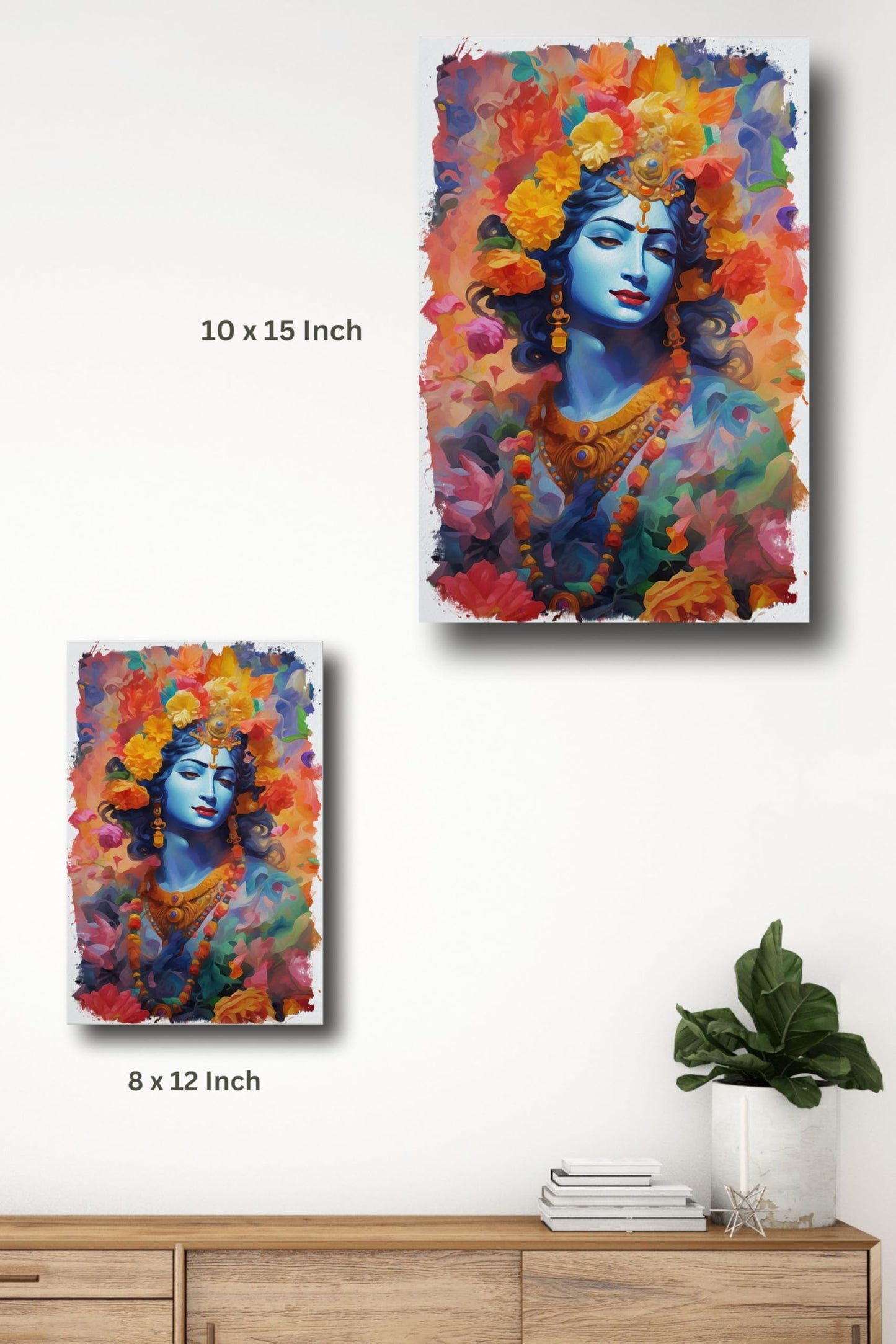 Art to Doors | Lord Krishna | Artist Bindu Kamboj | Vertical | Art Print | Home Decor | Wall Decor | Gifts for Women | Gifts for Men | Gift Items | Wall Art