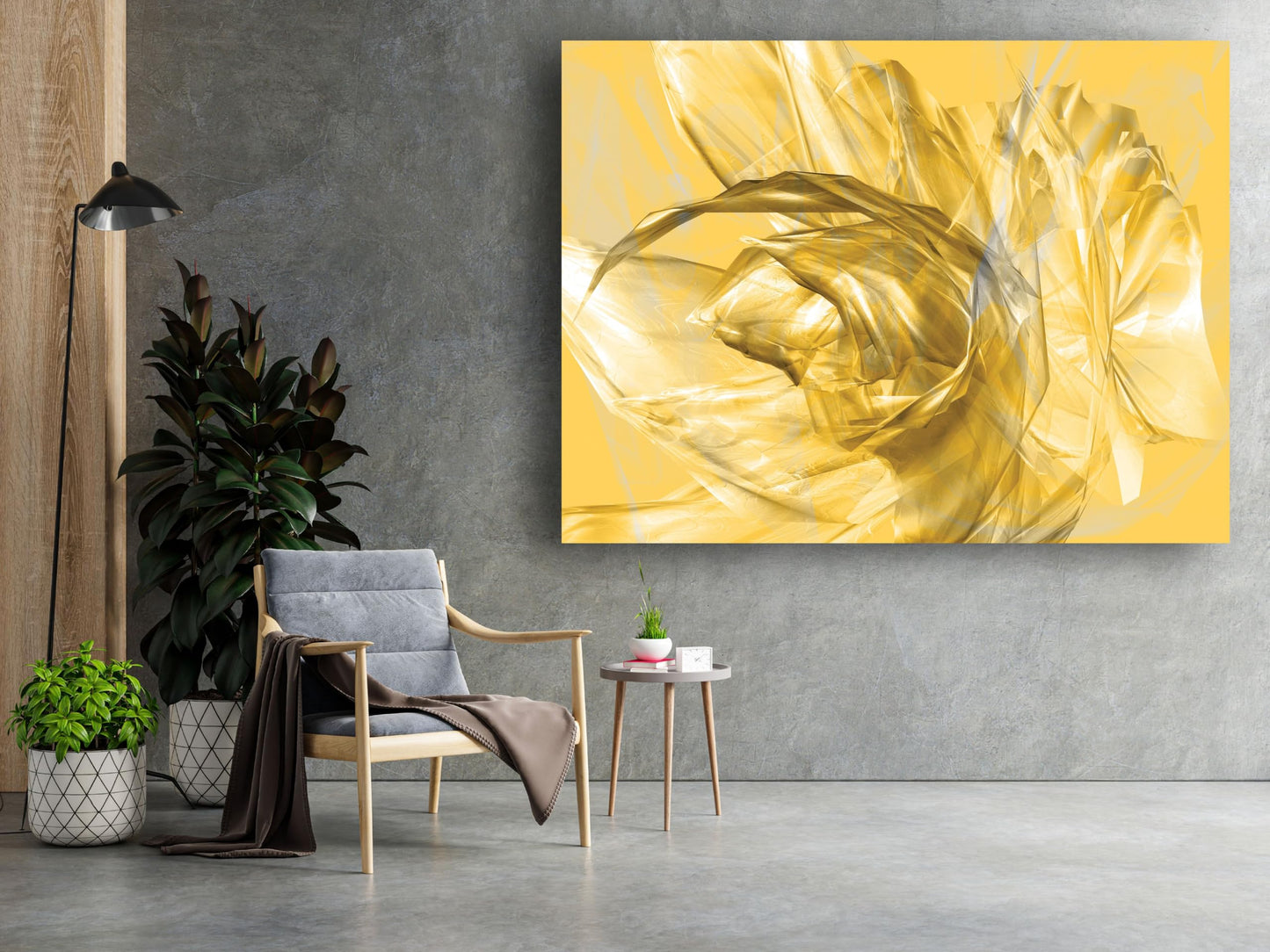 Art to Doors | Golden Folds | Artist Filomina Pawar | Horizontal | Art Print | Home Decor | Wall Decor | Gift Items | Wall Art (Canvas Frame, 9x12 Inch)