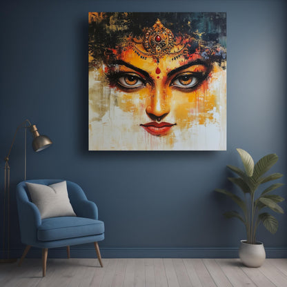 Art to Doors | Graceful Woman Face Art | Square | Art Print | Home Decor | Wall Decor | Gifts for Women | Gifts for Men | Gift Items | Wall Art