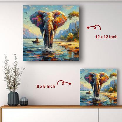 Art to Doors | Majestic Elephant Art | Square | Art Print | Home Decor | Wall Decor | Gifts for Women | Gifts for Men | Gift Items | Wall Art