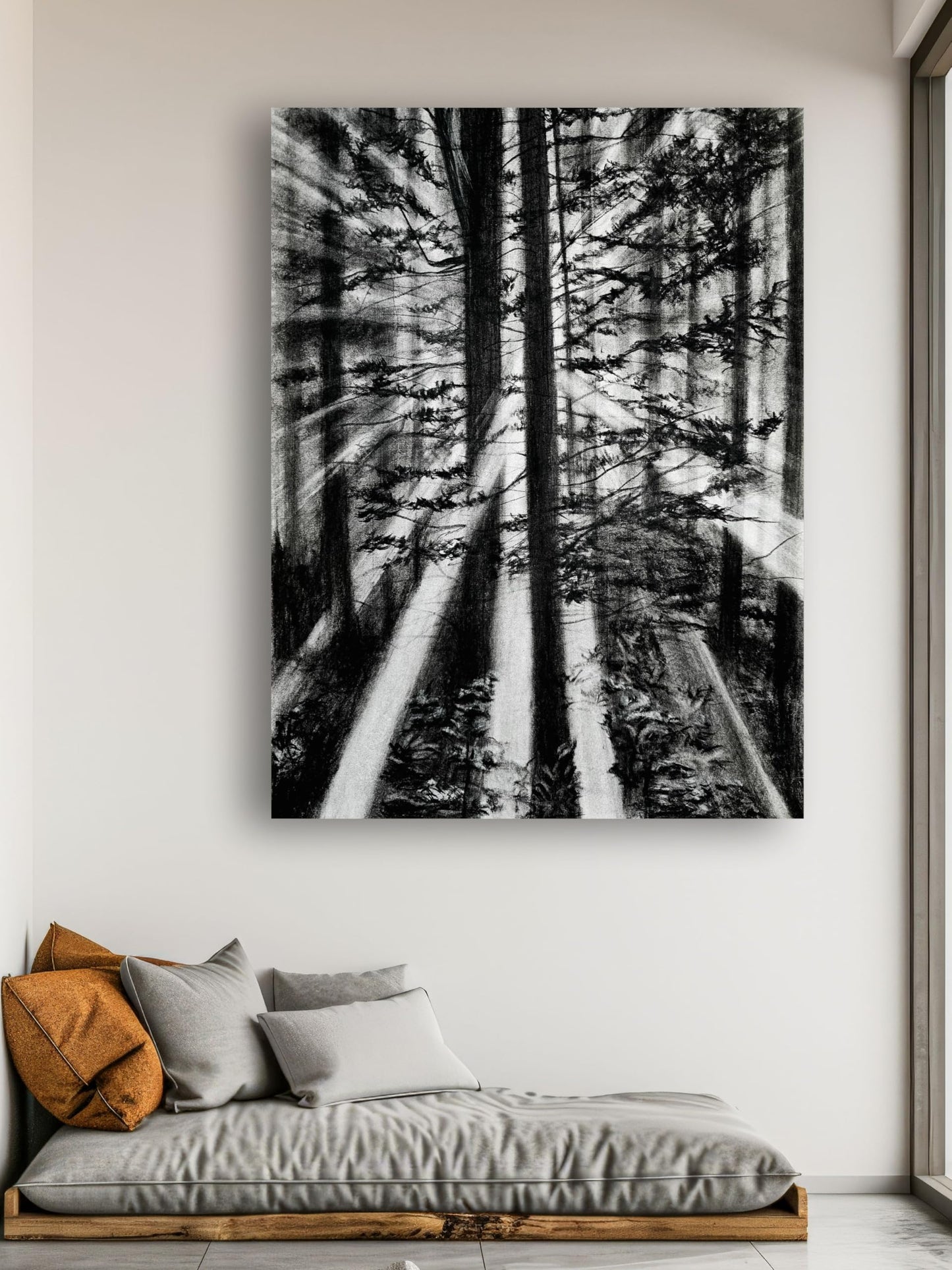 Art to Doors | Forest Light | Artist Fatima Akhun | Vertical | Art Print | Home Decor | Wall Decor | Gifts for Women | Gifts for Men | Gift Items | Wall Art