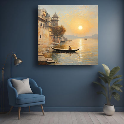 Art to Doors | Ganges Serenity Art | Square | Art Print | Home Decor | Wall Decor | Gifts for Women | Gifts for Men | Gift Items | Wall Art