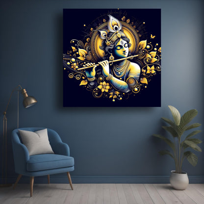 Art to Doors | Playful Krishna Art | Square | Art Print | Home Decor | Wall Decor | Gifts for Women | Gifts for Men | Gift Items | Wall Art