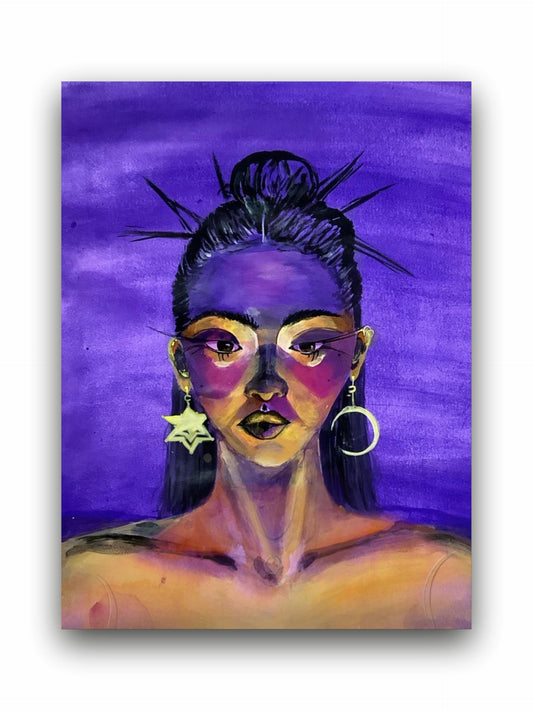 Art to Doors | Ethereal Empress- Violet | Artist Prerna Ajwani | Vertical | Art Print | Home Decor | Wall Decor | Gifts for Women | Gifts for Men | Gift Items | Wall Art