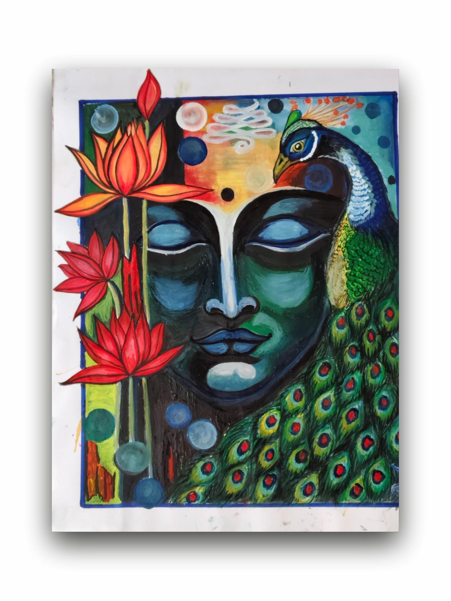 Art to Doors | Krishn Morden Art | Artist Dipa Sinha | Vertical | Art Print | Home Decor | Wall Decor | Gifts for Women | Gifts for Men | Gift Items | Wall Art