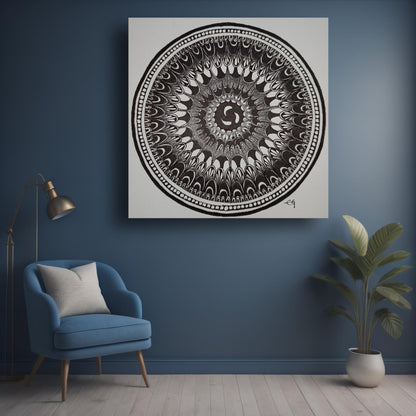 Black Monochromatic Art | Artist Evancy Grace | Art Print | Personalized Gift | Home Decor | Gifts | Wall Decor | Wall Paintings | Canvas Frame | Gifiting