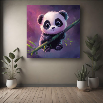 Art to Doors | Adorable Panda Art | Square | Art Print | Home Decor | Wall Decor | Gifts for Women | Gifts for Men | Gift Items | Wall Art