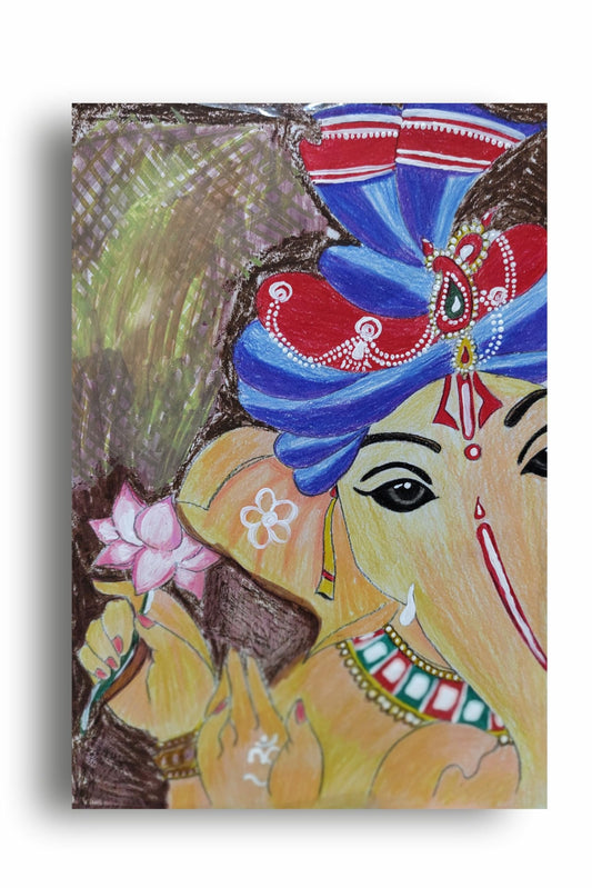 Art to Doors | Lord Ganesha | Artist Bindu Kamboj | Vertical | Art Print | Home Decor | Wall Decor | Gifts for Women | Gifts for Men | Gift Items | Wall Art for Living Room