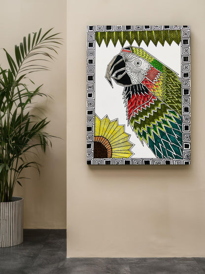 Art to Doors | Macaw Parrot | Artist Puja Kumari | Vertical | Art Print | Home Decor | Wall Decor | Gifts for Women | Gifts for Men | Gift Items | Wall Art