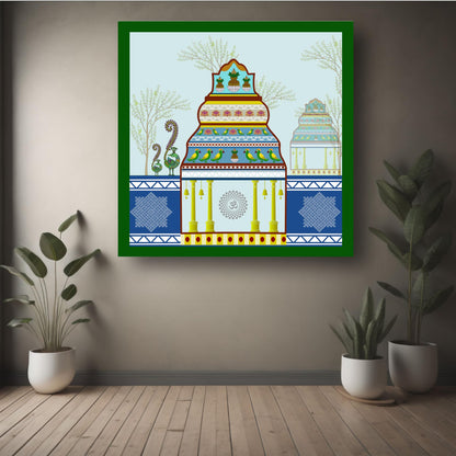 Art to Doors | Sampannakala Kolam | Artist Mounika Botcha | Square | Art Print | Home Decor | Wall Decor | Gifts for Women | Gifts for Men | Gift Items | Wall Art