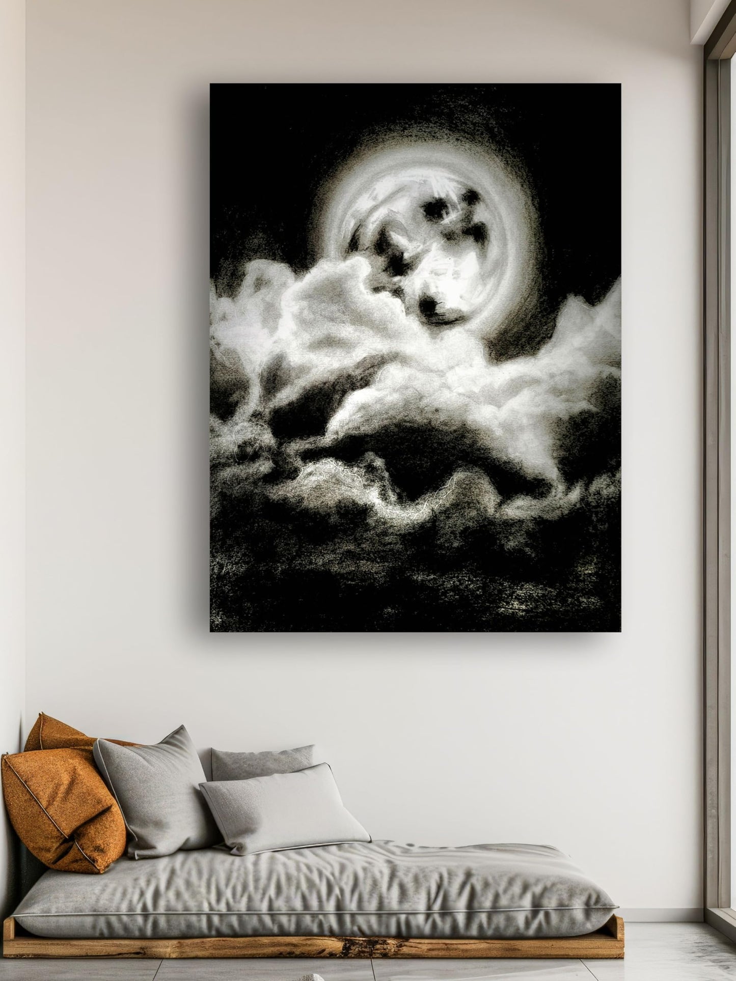 Art to Doors | The Moon | Artist Fatima Akhun | Vertical | Art Print | Home Decor | Wall Decor | Gifts for Women | Gifts for Men | Gift Items | Wall Art