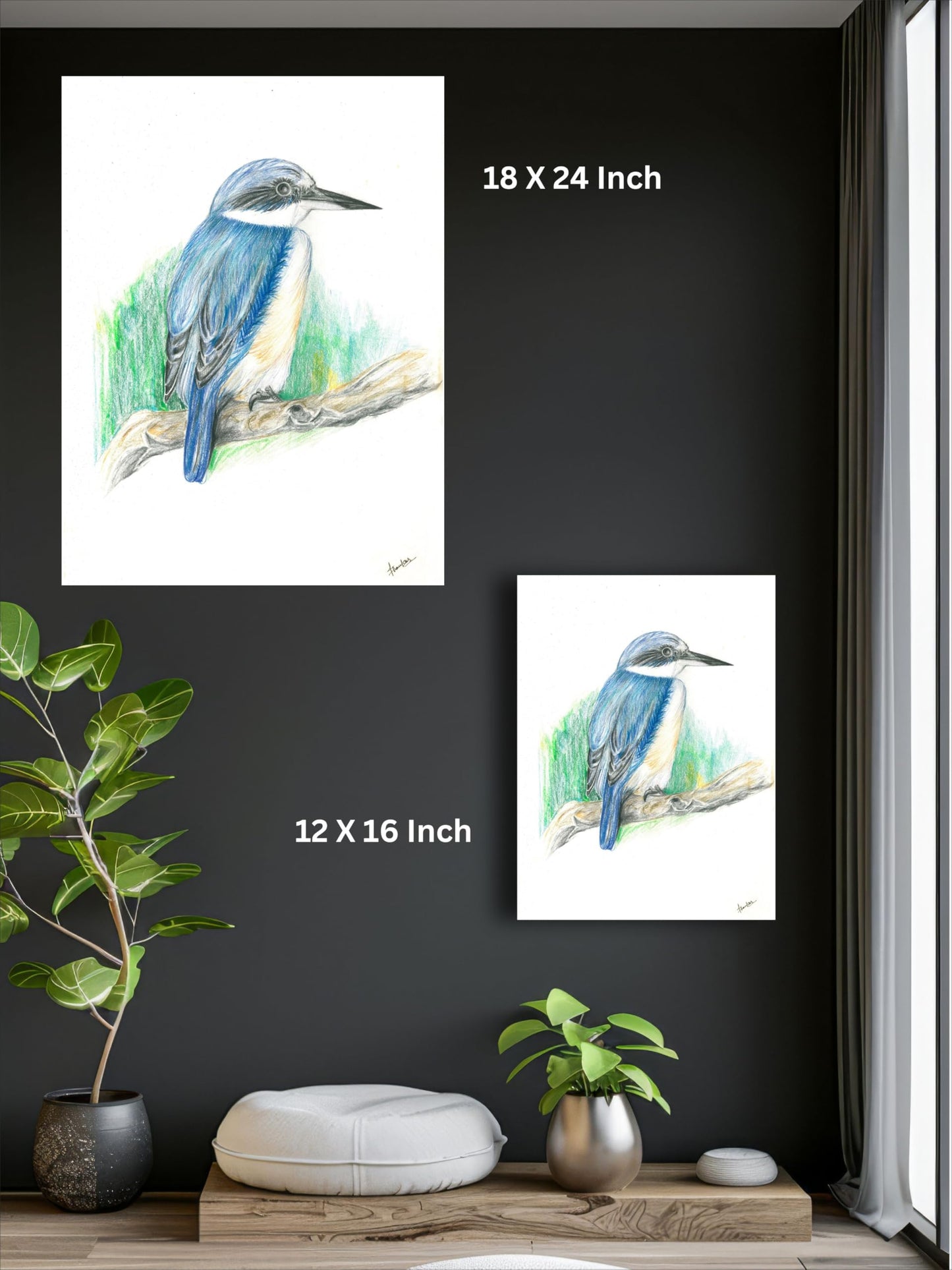 Art to Doors | Bird | Artist Jhankar| Artconnect Studios | Vertical | Art Print | Home Decor | Wall Decor | Gift Items | Wall Art