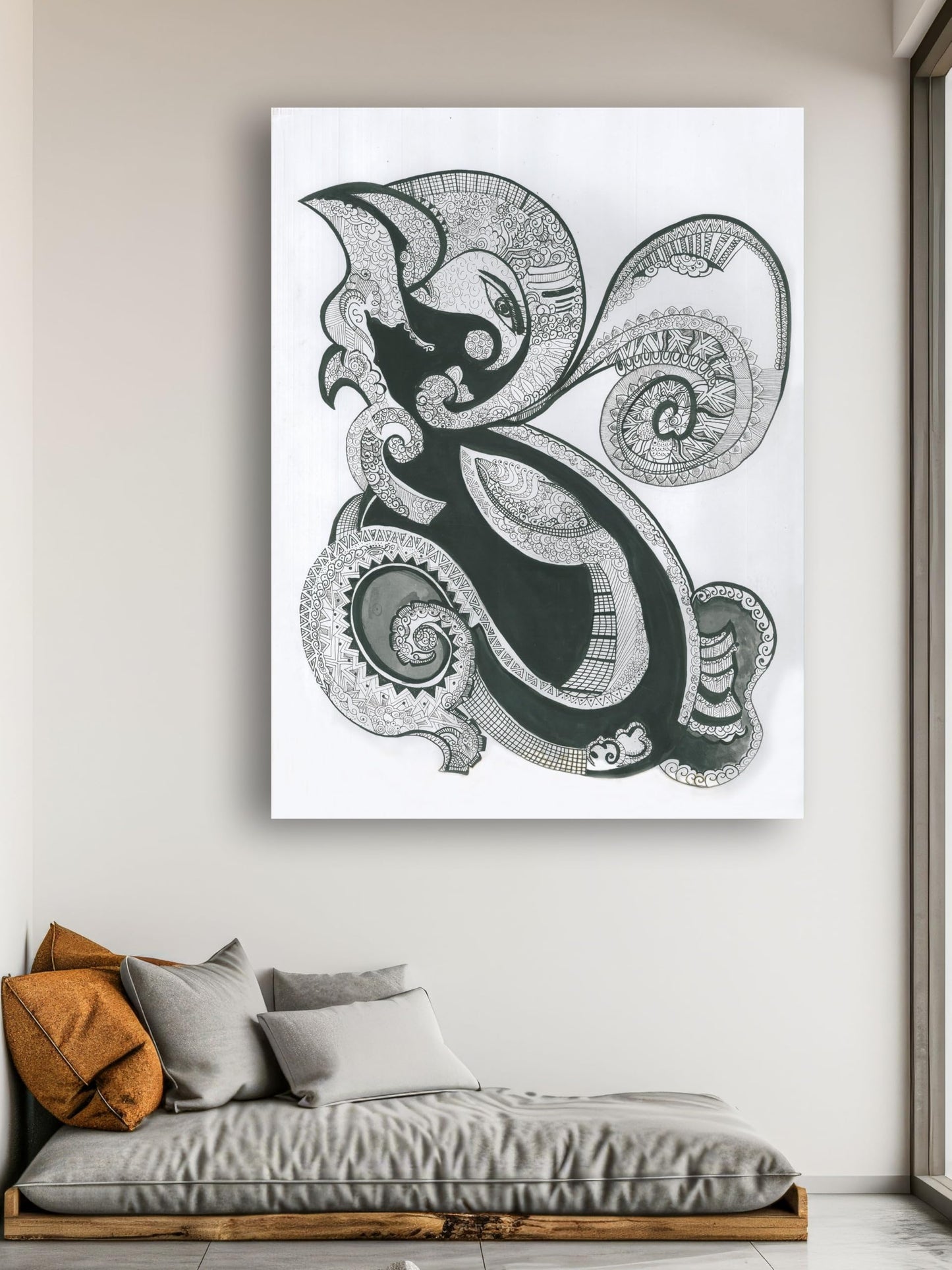 Art to Doors | Ganesh Mandala Art | Artist Jhankar Agarwal | Vertical | Art Print | Home Decor | Wall Decor | Gifts for Women | Gifts for Men | Gift Items | Wall Art