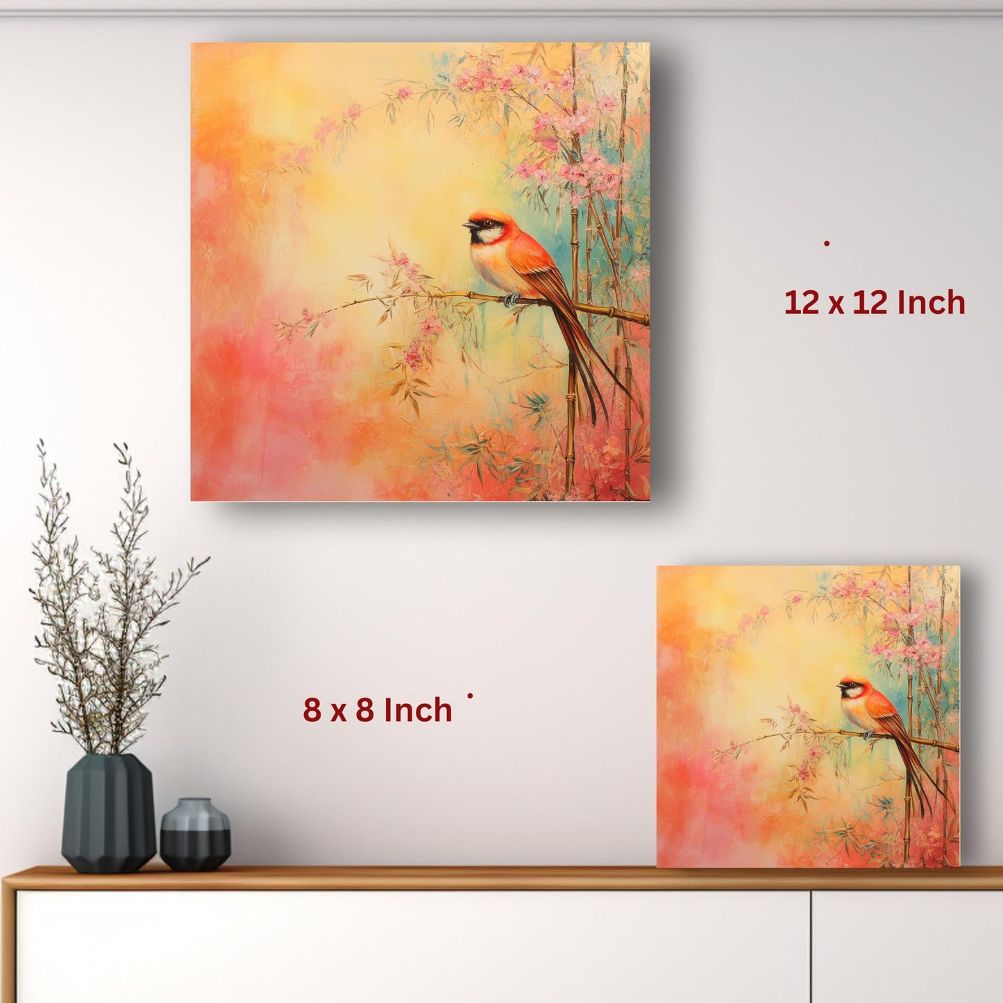 Art to Doors | Tropical Bird Art | Square | Art Print | Home Decor | Wall Decor | Gifts for Women | Gifts for Men | Gift Items | Wall Art