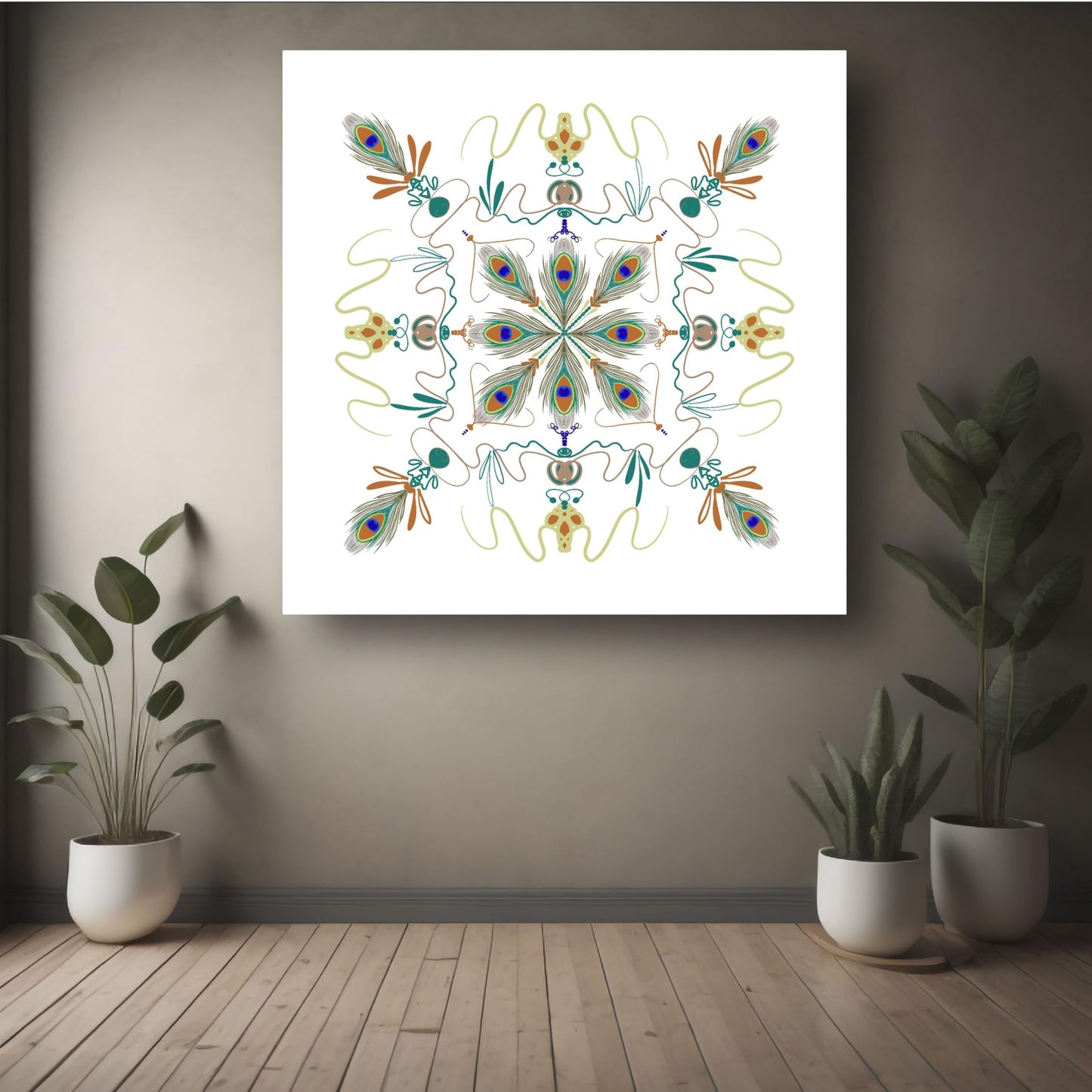 Art to Doors | Krishna Mandala Art | Artist Akshara Prasannan | Square | Art Print | Home Decor | Wall Decor | Gifts for Women | Gifts for Men | Wall Art