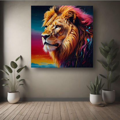 Art to Doors | Majestic Lion Art | Square | Art Print | Home Decor | Wall Decor | Gifts for Women | Gifts for Men | Gift Items | Wall Art