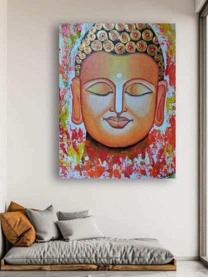 Art to Doors | The Buddha | Artist Sudesh Kundley | Vertical | Art Print | Home Decor | Wall Decor | Gift Items | Wall Art