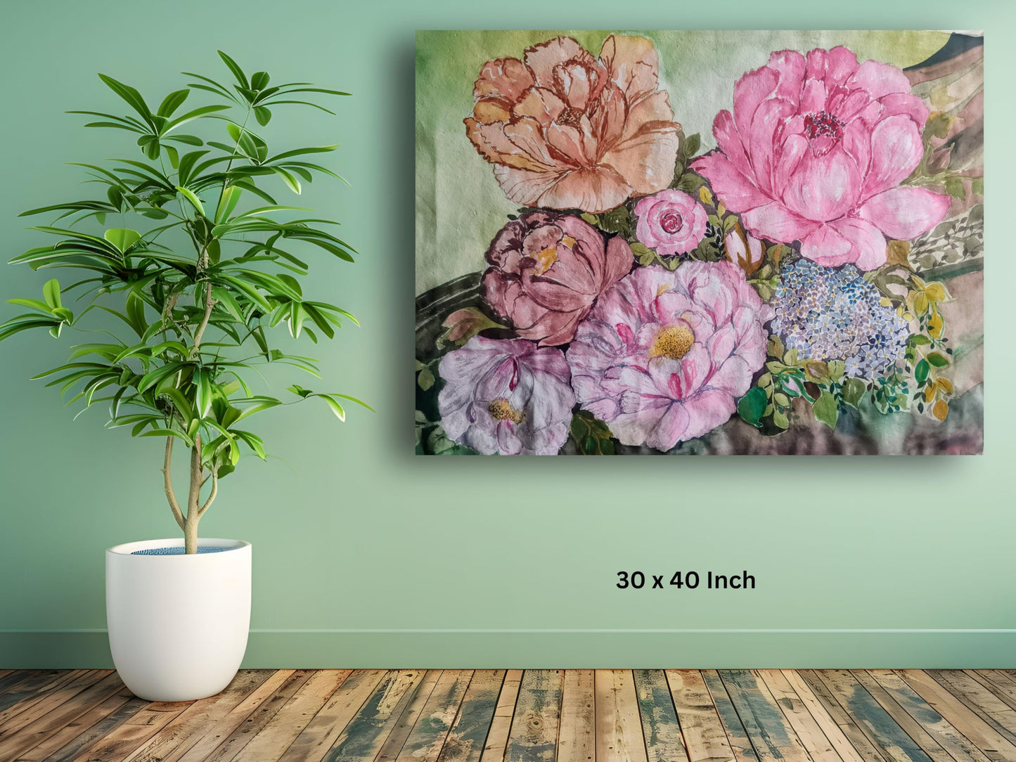 Art to Doors | Rose Painting | Artist Alka Mathur | Horizontal | Art Print | Home Decor | Wall Decor | Gift Items | Wall Art