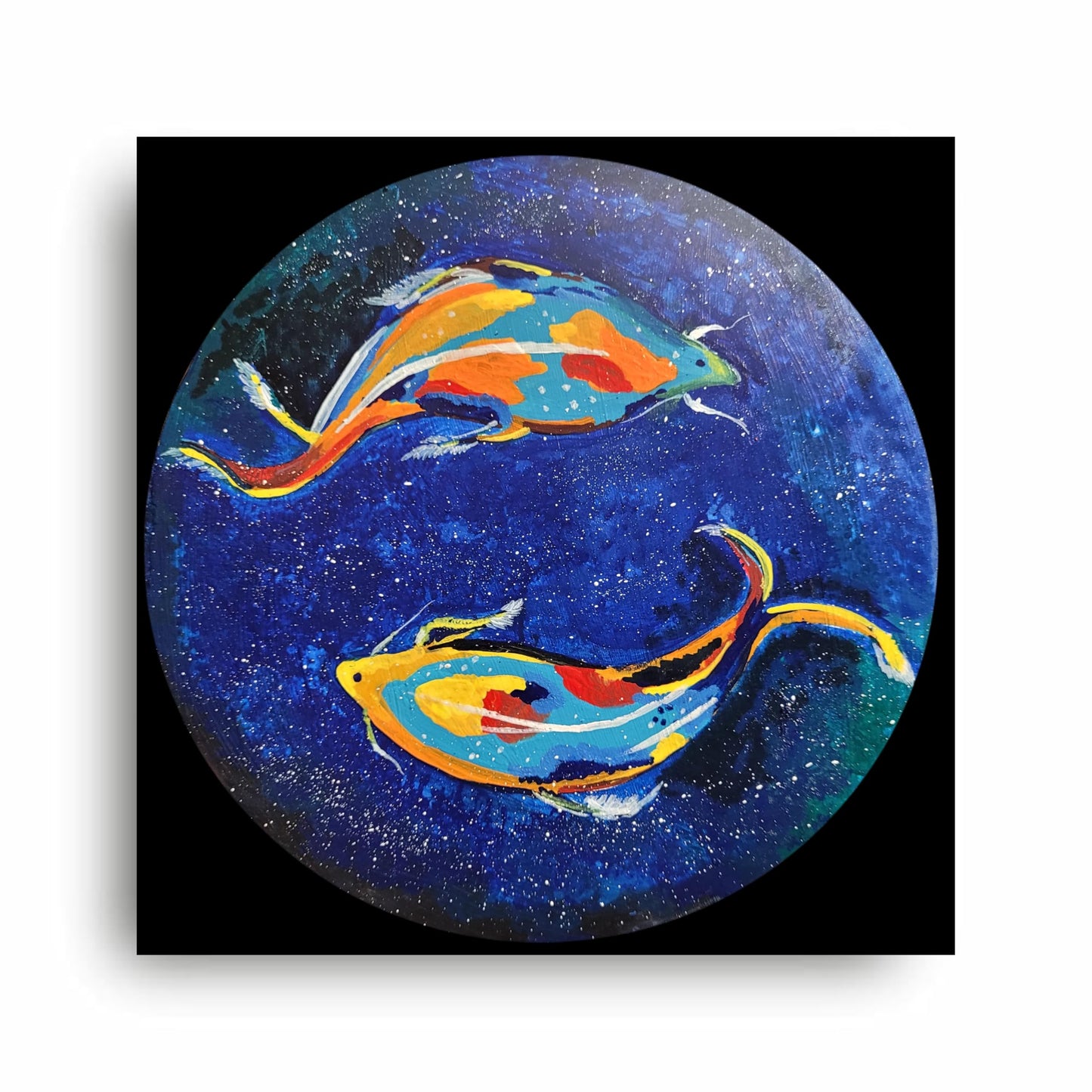 Art to Doors | Cosmic Koi Pond | Artist Prerna Ajwani | Square | Art Print | Home Decor | Wall Decor | Gifts for Women | Gifts for Men | Gift Items | Wall Art