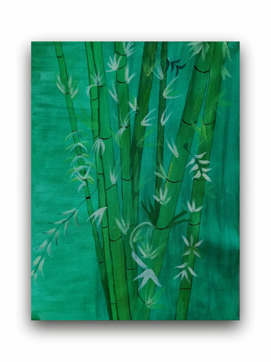 Art to Doors | Bamboo Shoots | Artist Lovina Cano | Vertical | Art Prints | Home Decor | Wall Art | Gift Items | Canvas Frame