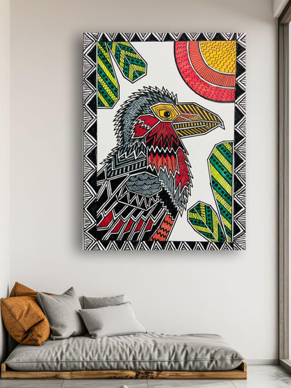 Art to Doors | Bearded Barbet | Artist Puja Kumari | Vertical | Art Print | Home Decor | Wall Decor | Gifts for Women | Gifts for Men | Gift Items | Wall Art