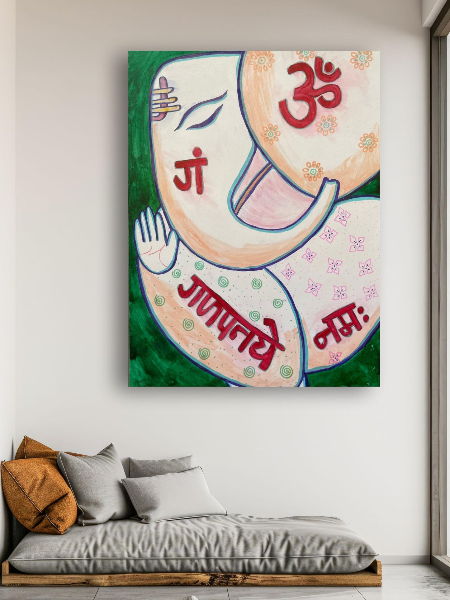 Art to Doors | Blessings Of Loard Ganesha | Artist Drasty Solanki | Vertical | Art Print | Home Decor | Wall Decor | Gifts for Women | Gifts for Men | Gift Items | Wall Art