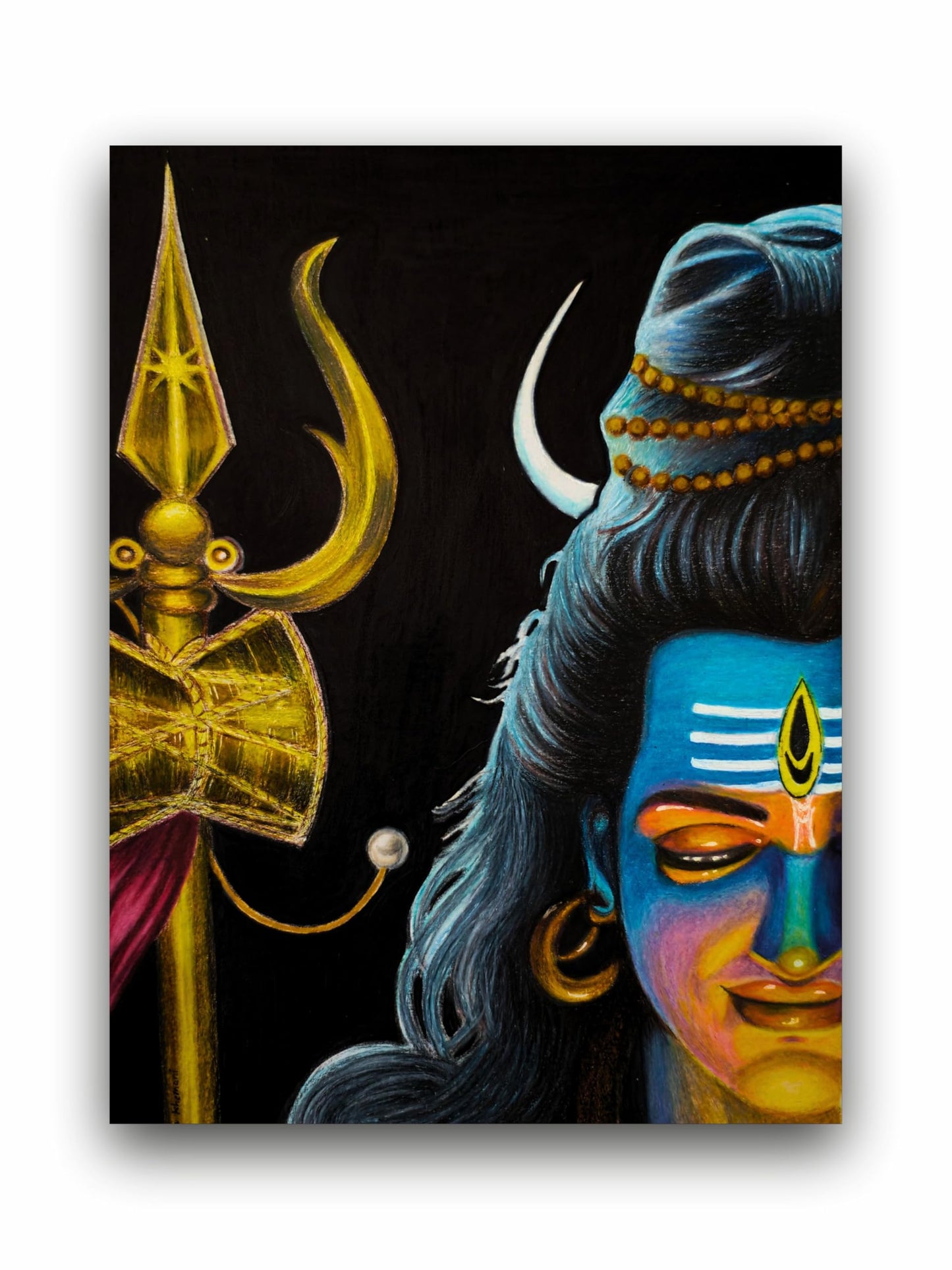 Art to Doors | Shiv Shanti For Healing | Artist Deepika Khemani | Vertical | Art Print | Home Decor | Wall Decor | Gifts for Women | Gifts for Men | Gift Items | Wall Art