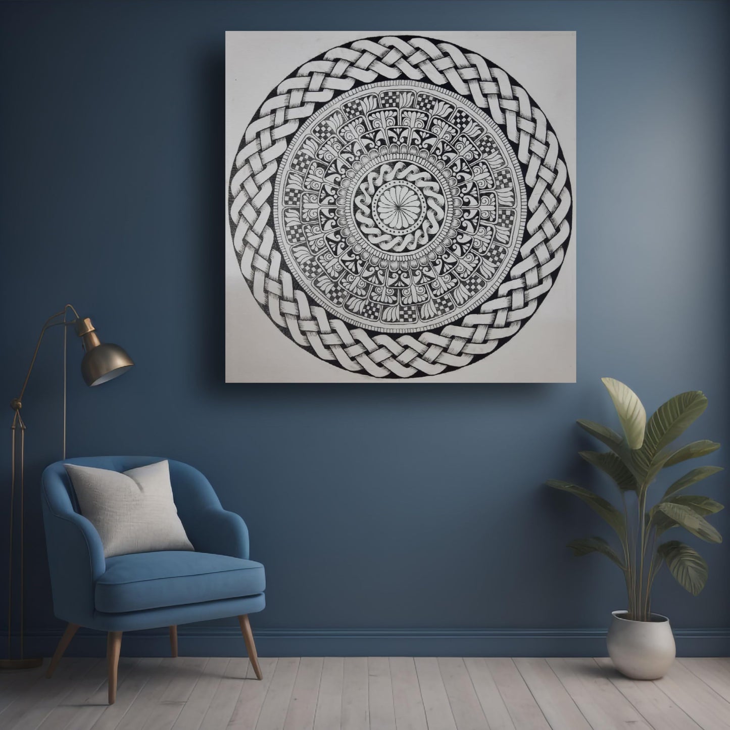 Art to Doors | Yoga Chakra Mandala | Artist Vaishnavi Varadarajan | Square | Art Print | Home Decor | Wall Decor | Gifts for Women | Gifts for Men | Gift Items | Wall Art