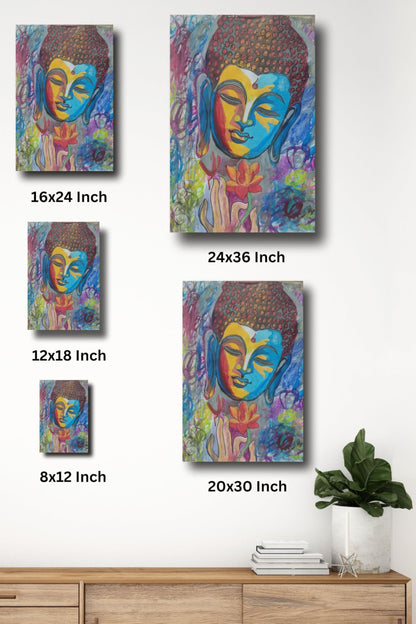 Art to Doors | The Buddha | Artist Bindu Kamboj | Vertical | Art Print | Home Decor | Wall Decor | Gifts for Women | Gifts for Men | Gift Items | Wall Art for Living Room