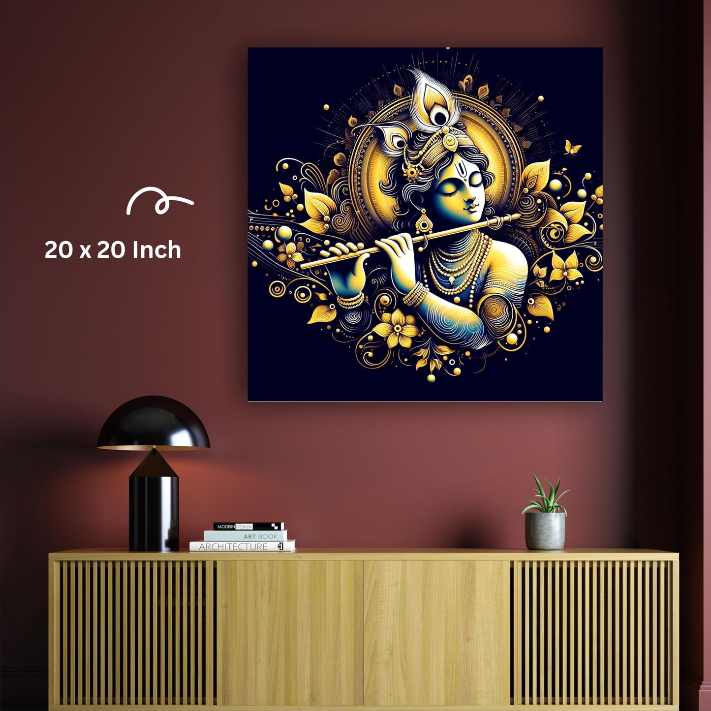 Art to Doors | Playful Krishna Art | Square | Art Print | Home Decor | Wall Decor | Gifts for Women | Gifts for Men | Gift Items | Wall Art