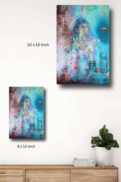 Art to Doors | New Light | Artist K Kaur | Vertical | Art Prints | Home Decor | Wall Art | Gift Items | Canvas Frame