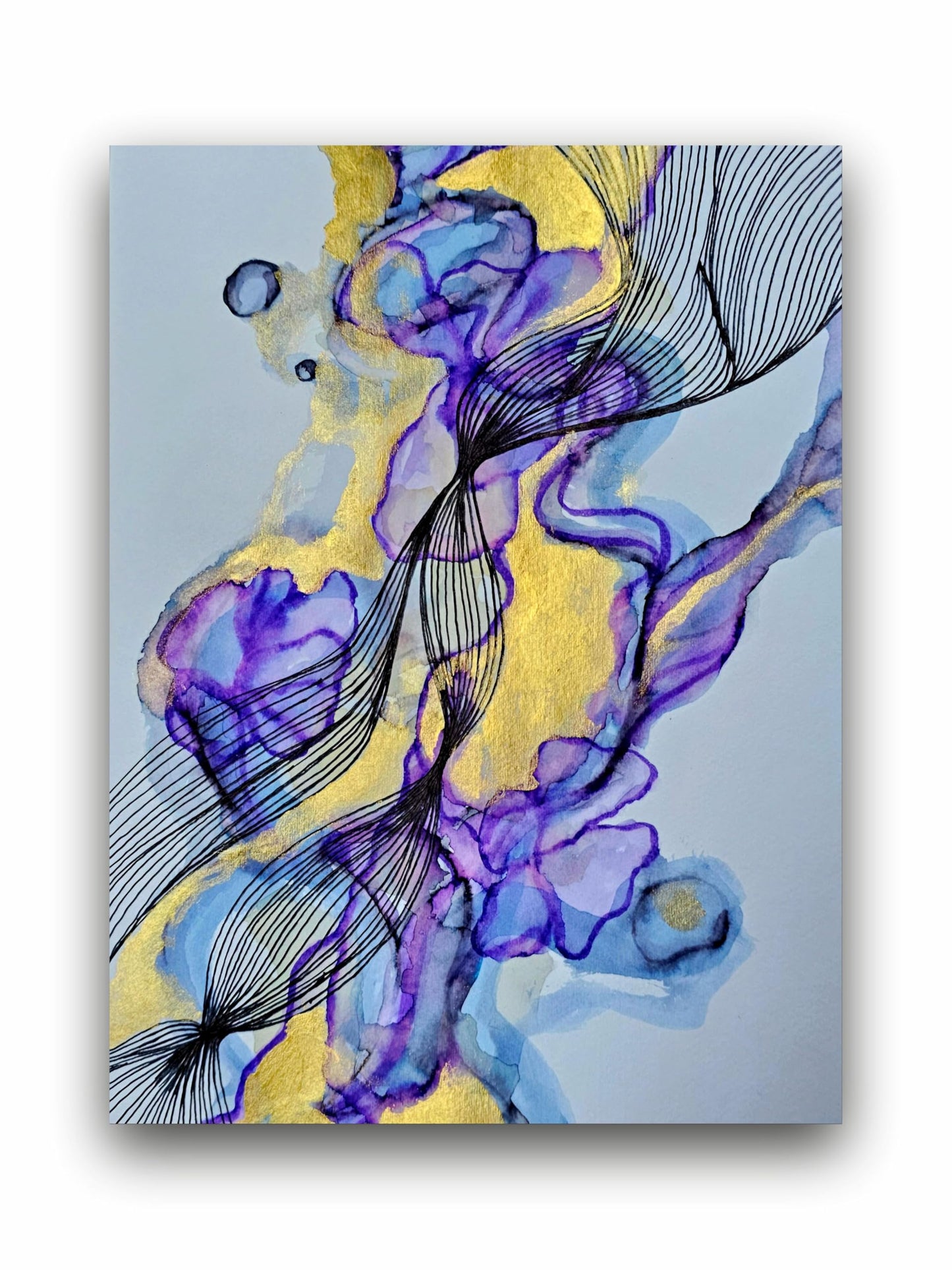 Art to Doors | Golden Swirls | Artist Fatima Akhun | Vertical | Art Print | Home Decor | Wall Decor | Gifts for Women | Gifts for Men | Gift Items | Wall Art