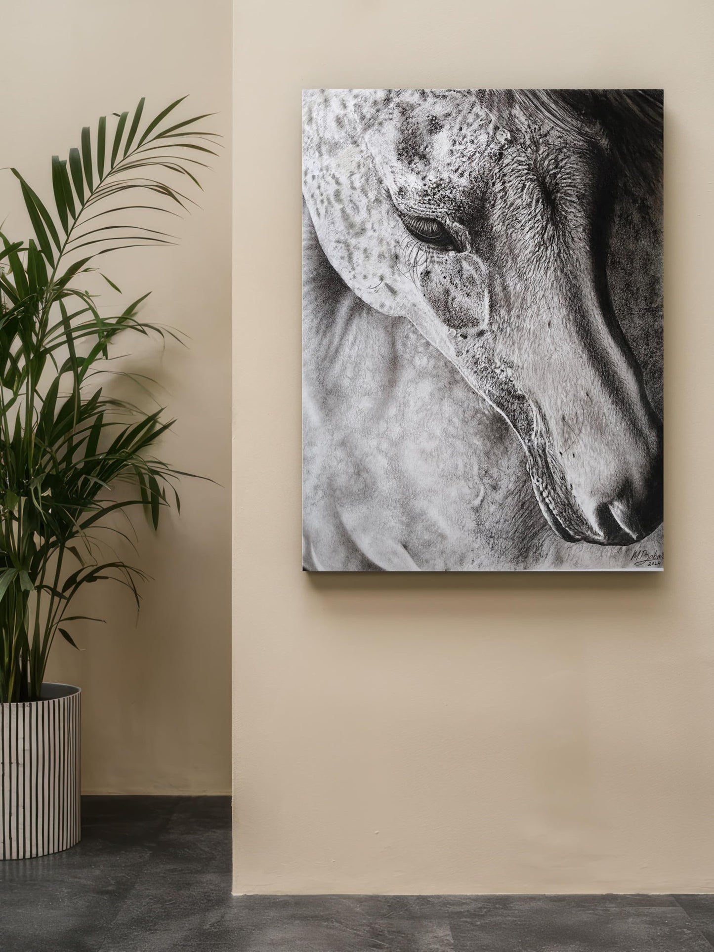 Art to Doors | Horse-2 | Artist Patel Mahendra Babar | Vertical | Art Print | Home Decor | Wall Decor | Gifts for Women | Gifts for Men | Gift Items | Wall Art