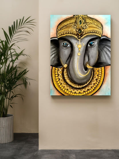 Art to Doors | Majestic Ganesha | Artist Kalakarish | Vertical | Art Print | Home Decor | Wall Decor | Gift Items | Wall Art