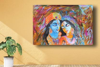 Art to Doors | Radha Krishna Art | Artist Bindu Kamboj | Horizontal | Art Print | Customized Gifts for Men | Home Decor | Gifts | Wall Decor | Wall Paintings | Wall Art | Customized Gifts for Women