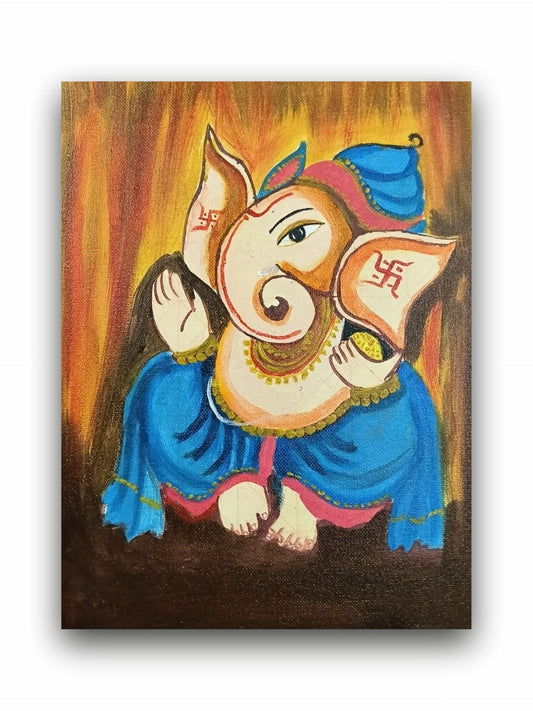 Art to Doors | Ganesh Artwork Acrylic Colour | Artist Anupam Kumari | Vertical | Art Print | Home Decor | Wall Decor | Gift Items | Wall Art