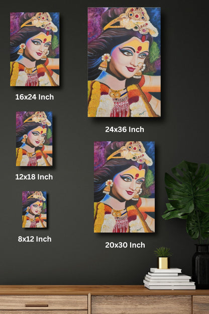 Art to Doors | Durga Maa portrait | Artist Mayuri Verma | Vertical | Art Print | Personalized Gift | Home Decor | Wall Decor | Wall Paintings | Wall Art | Wall Hanging