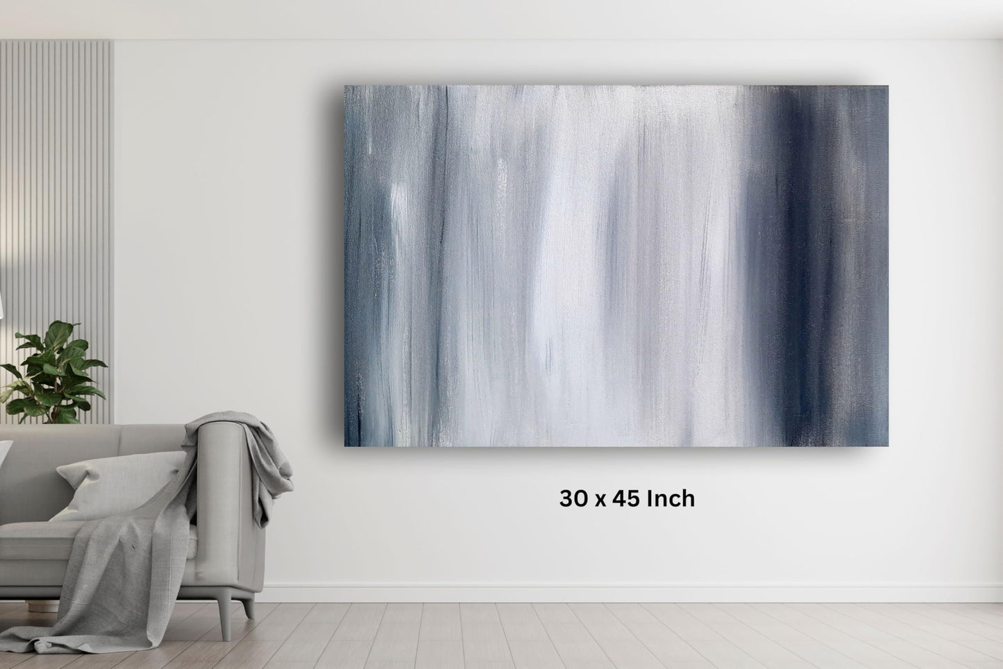 Art to Doors | The Grey Waterfall | Artist Nandita Venkatraman | Horizontal | Art Print | Home Decor | Wall Decor | Gift Items | Wall Art