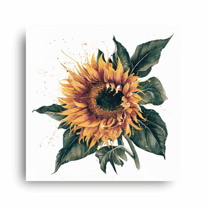 Art to Doors | Watercolour Sunflower | Artist Riika Kandhola | Square | Art Print | Home Decor | Wall Decor | Gifts for Women | Gifts for Men | Gift Items | Wall Art